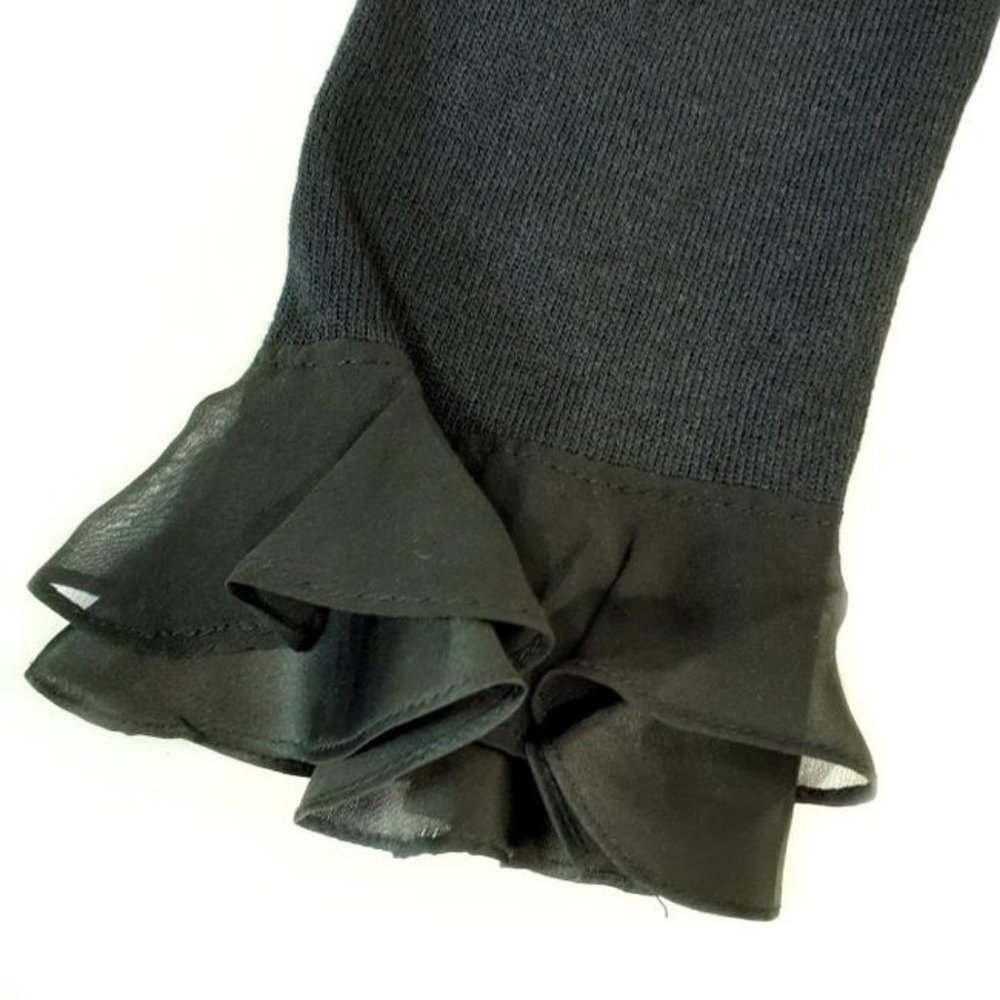 St. John 'Santana' Knit Silk Ruffle Zip Jacket